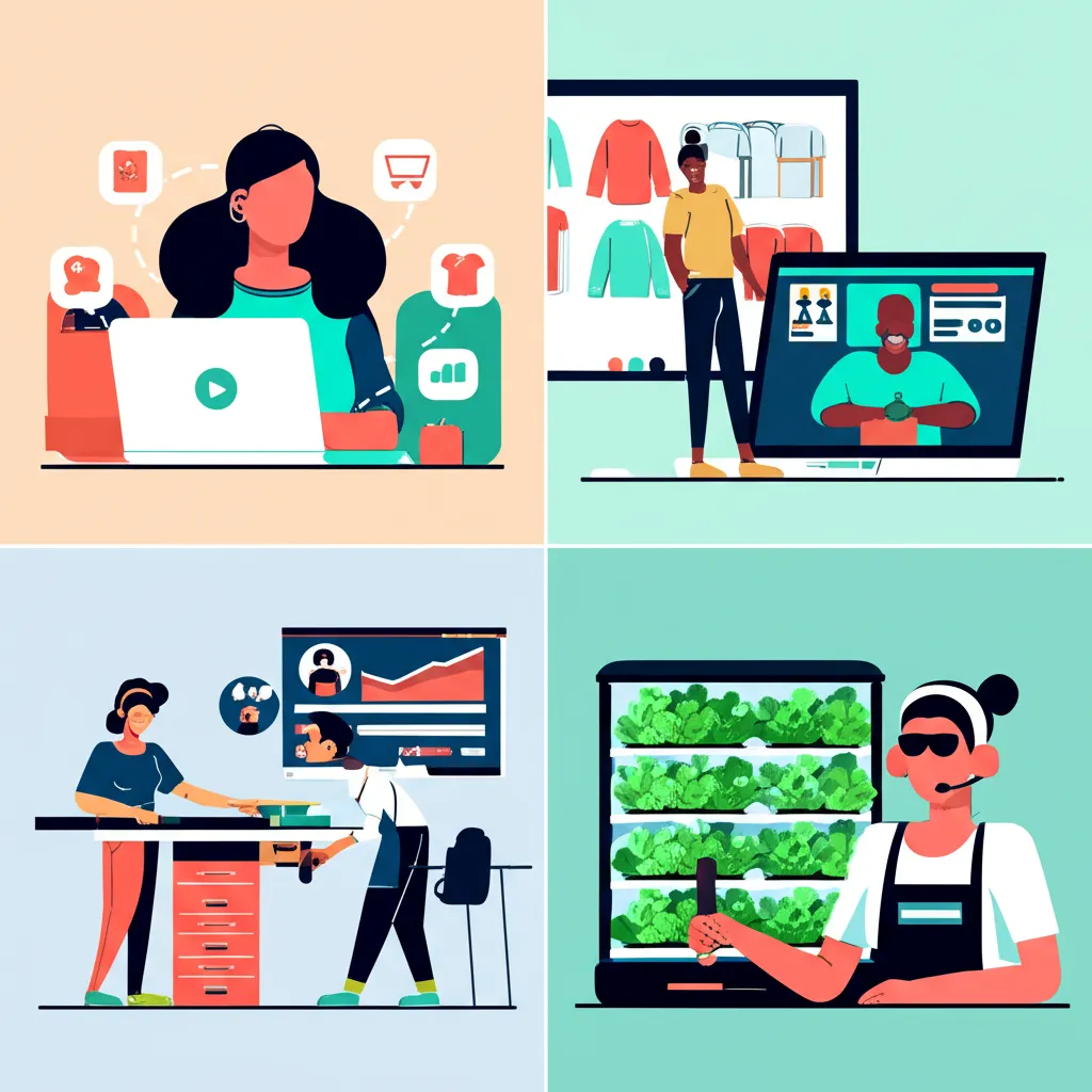 Инфографика, иллюстрирующая 107 лучших идей для малого бизнеса 2025.