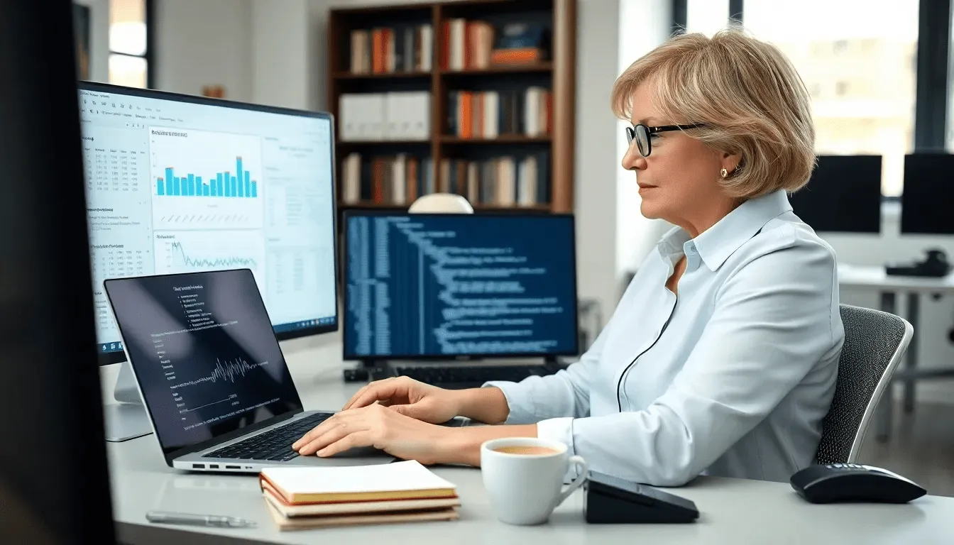 Аналитик использует бесплатный парсер для начинающих, чтобы собирать данные.