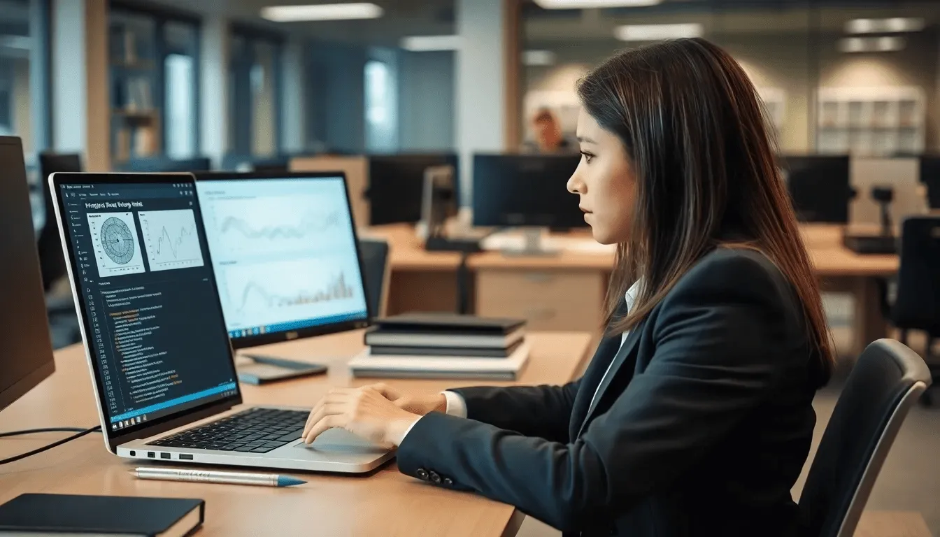 Аналитик использует парсинг для конкурентного анализа, анализируя данные на экране.