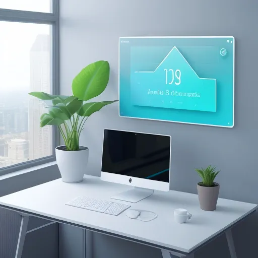 Современное рабочее место с использованием Бесплатные программы для управления проектами 2026 на прозрачном дисплее