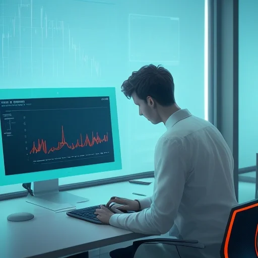 Современный интерфейс Аналитика данных яндекс.метрика с графиками и тепловыми картами на стеклянном экране в офисе