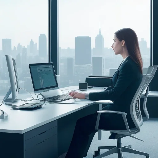 Современное рабочее место финансового директора, где Автоматизация бухгалтерии реализована через облачные дашборды