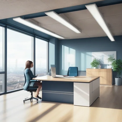 Современная Автоматизация рекрутинга в офисе: HR-менеджер использует AI-интерфейс для анализа воронки найма и данных