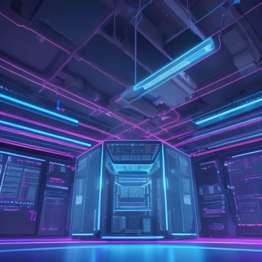 Схематичное изображение Балансировка нагрузки в современном дата-центре: распределение потоков данных между серверами