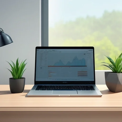 На изображении показана современная Crm система для малого бизнеса на экране ноутбука в офисном интерьере.