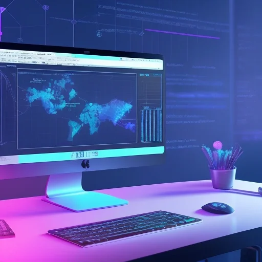Рабочее место эксперта, где применяется Data science аналитика для визуализации сложных бизнес-процессов на мониторах.