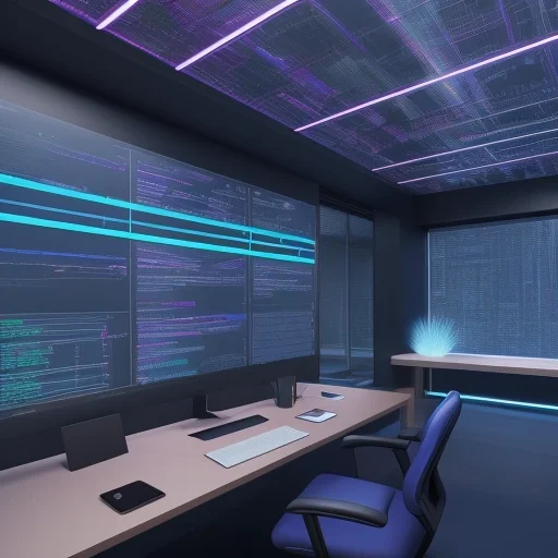 Инновационная Data science визуализация в виде трехмерной голограммы на рабочем месте аналитика данных