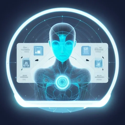 Визуализация Machine learning рекомендации: нейросеть анализирует данные пользователя для персонализации предложений.