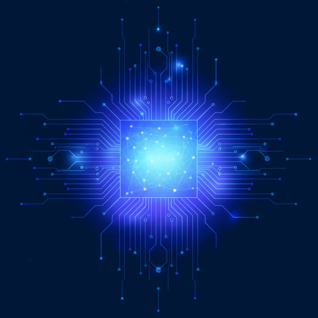 Абстрактная визуализация нейронной сети, символизирующая большие датасеты и их структуру.