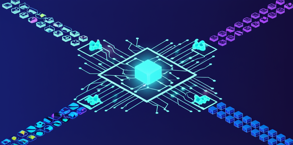 Схематичное представление, как создается большой датасет изображений для обучения нейронных сетей.