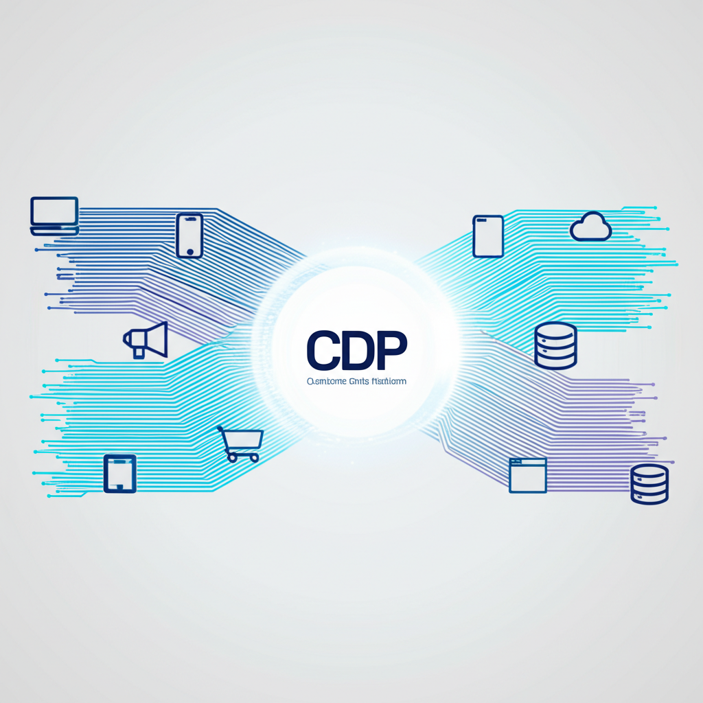 Инфографика, демонстрирующая как cdspartner ru объединяет клиентские данные из разных источников в единый профиль.