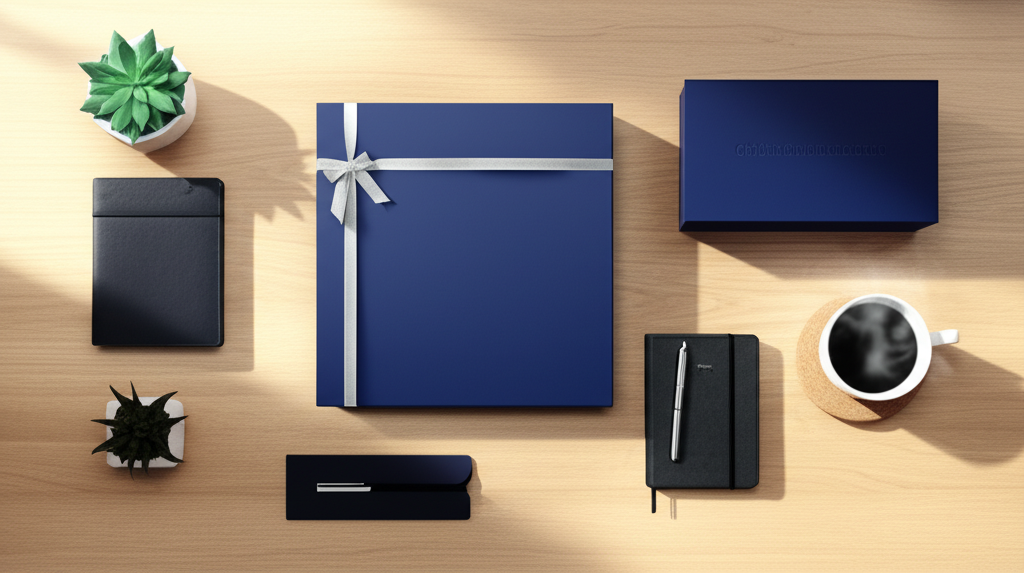Продуманный набор бизнес-сувениров как ответ на вопрос, что подарить клиенту для укрепления отношений.