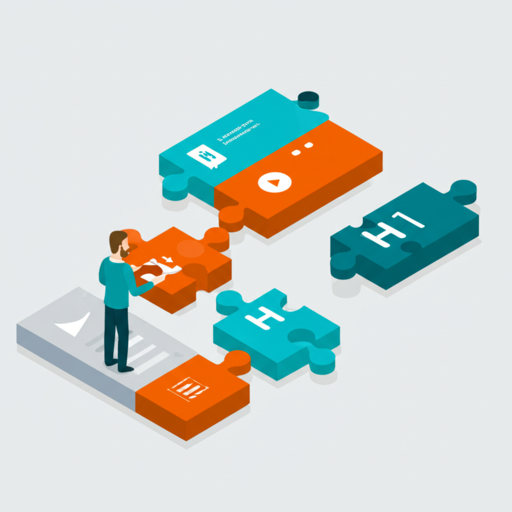 Схематичное изображение, на котором показано, что разместить на посадочной странице для увеличения конверсии.