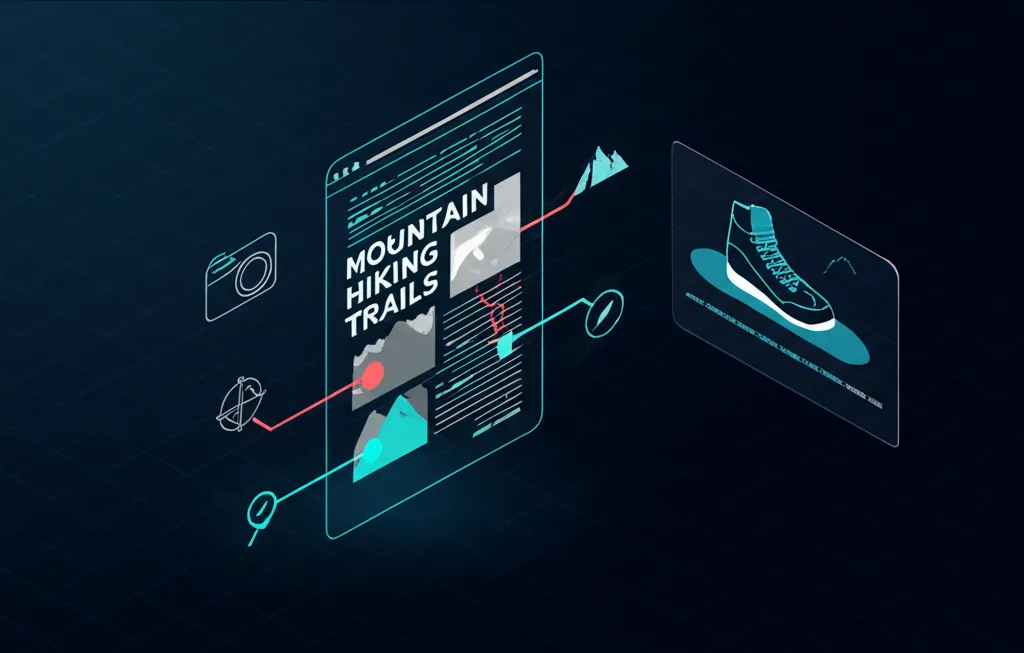 Схематическая иллюстрация, которая объясняет что такое контекстный таргетинг: анализ контента страницы и показ релевантной рекламы.