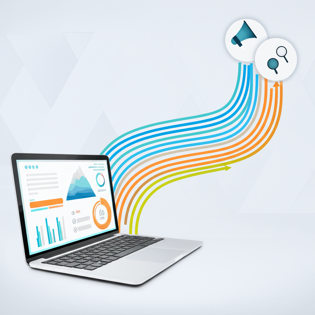 Графическая схема, объясняющая, что такое отслеживание звонков для бизнеса и как оно работает.