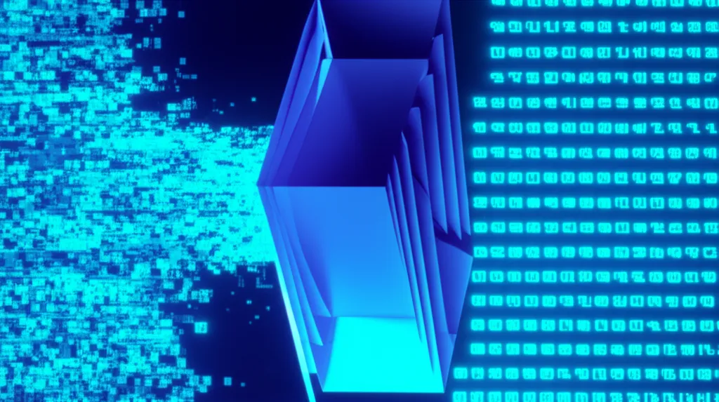 Абстрактная визуализация, объясняющая что такое парсер в программировании через преобразование хаоса в порядок.