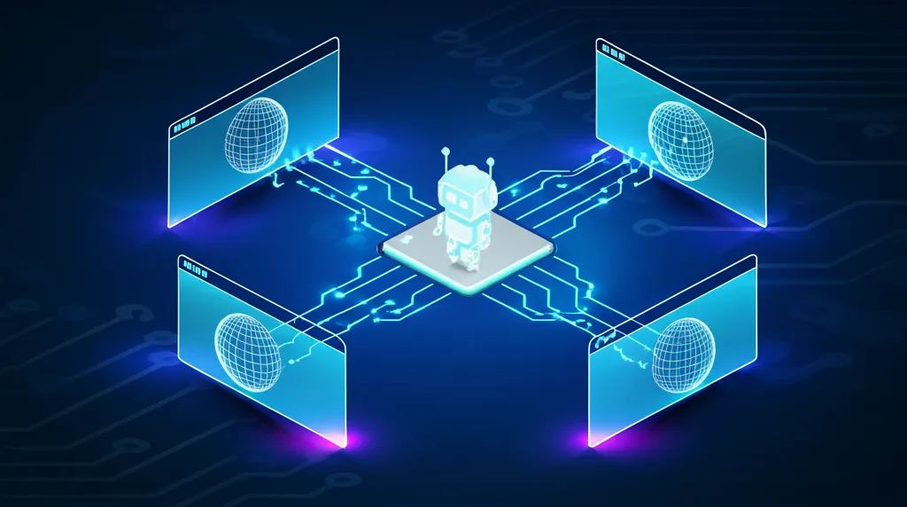 Схематичное изображение, как скрипт парсил информацию с разных сайтов в единую базу данных