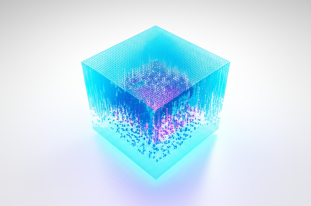 Абстрактная визуализация данных, иллюстрирующая датасет определение.