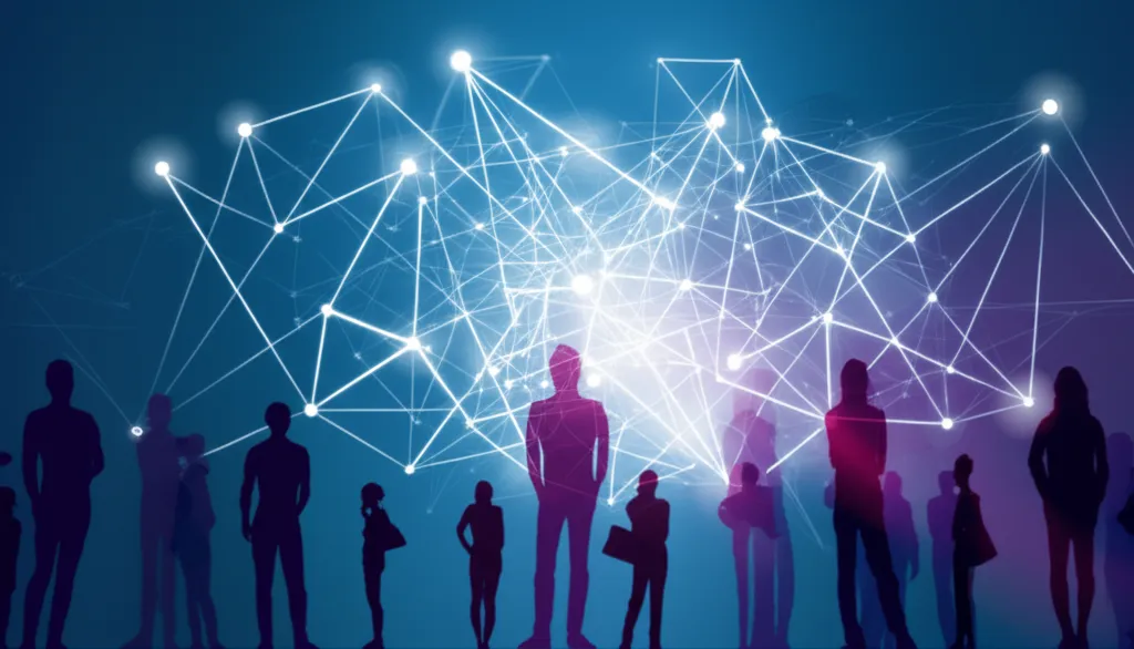 Абстрактная визуализация, иллюстрирующая датасеты для анализа поведения пользователей в цифровой среде.