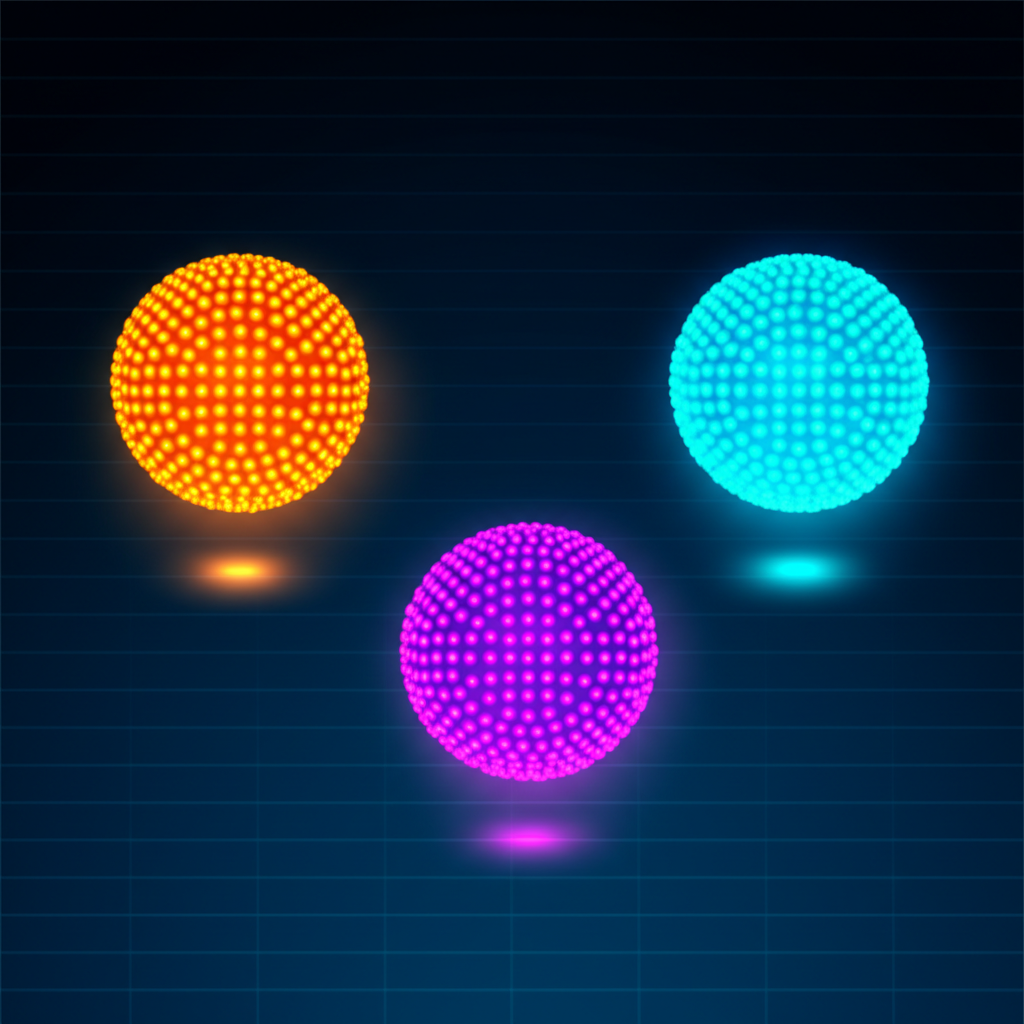 Абстрактная визуализация, иллюстрирующая датасеты для кластеризации