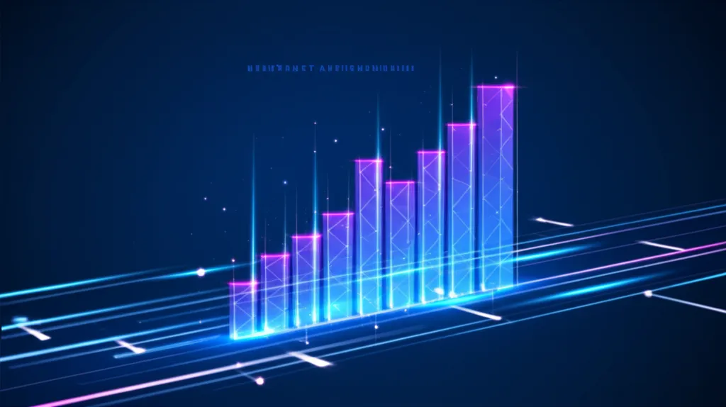 Аналитик работает с графиками, которые символизируют датасеты продаж компании.