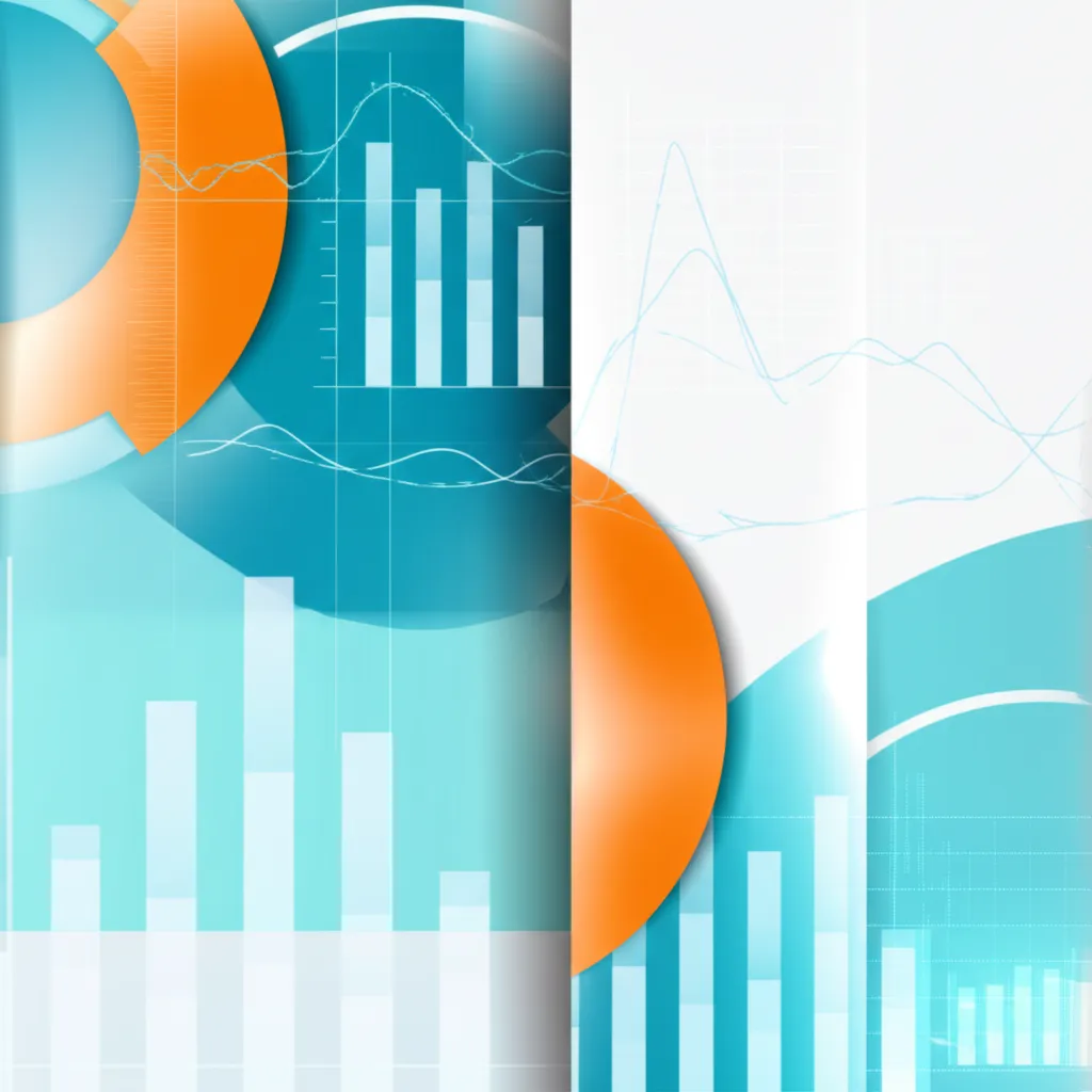 Абстрактная визуализация, где графики и аналитика формируют интерфейс — иллюстрация концепции 'дизайн основанный на данных'