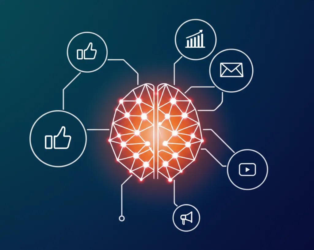 Инфографика, иллюстрирующая руководство по маркетингу в сфере образования с ключевыми каналами продвижения.