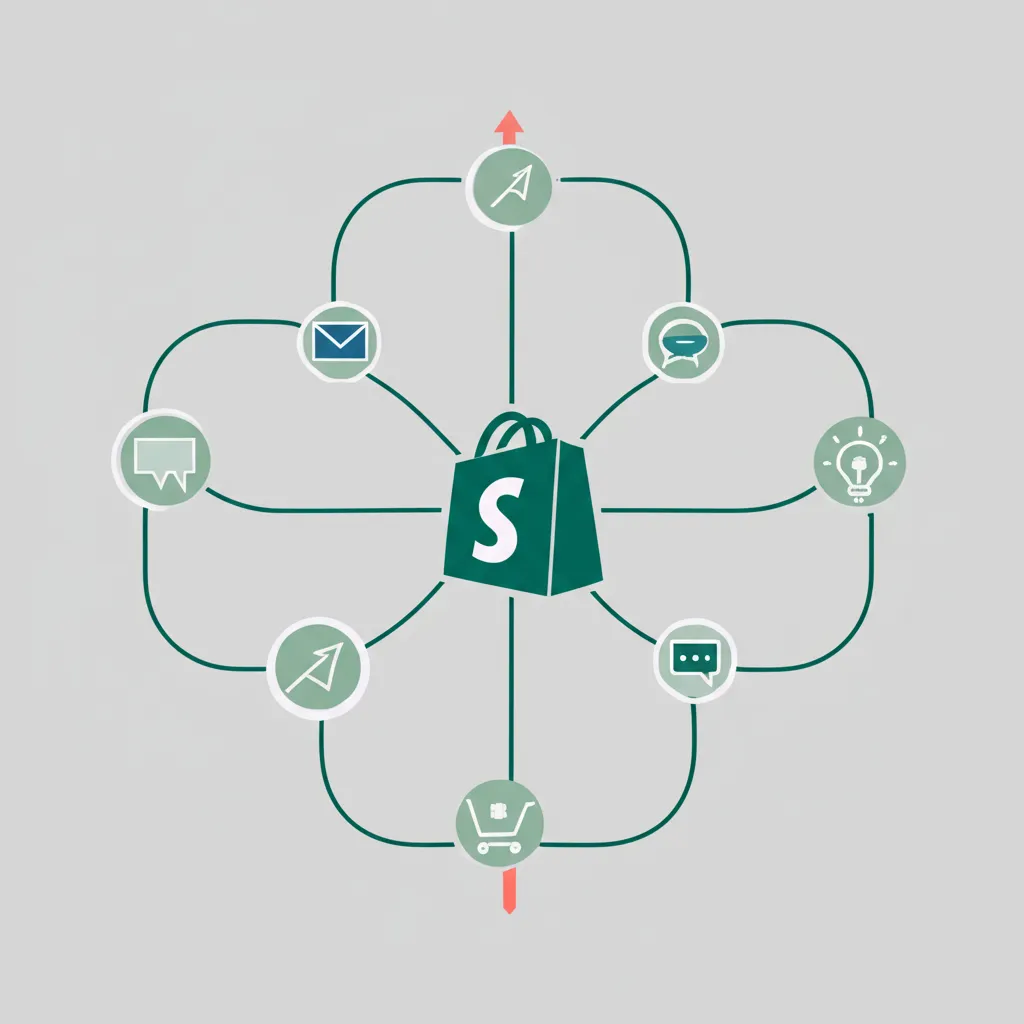 Инфографика, иллюстрирующая лучшие приложения повышения продаж магазин Shopify