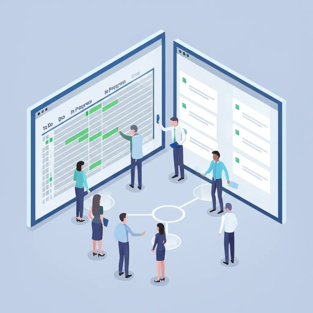 Визуализация, иллюстрирующая ключевые советы по управлению проектами на диаграмме Ганта.