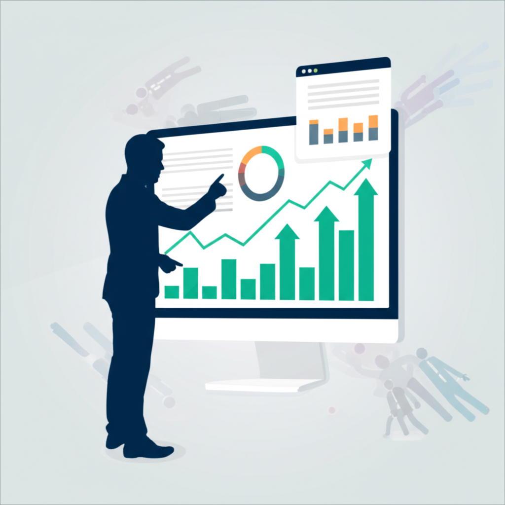 Инфографика, иллюстрирующая детальный анализ конкурентов в Google Ads