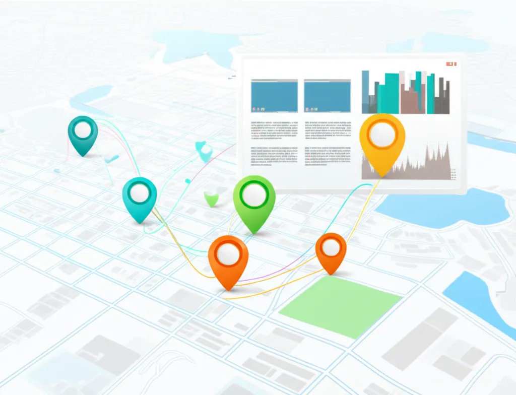 Инфографика, иллюстрирующая парсинг Яндекс Карт и 2ГИС для B2B сбора данных о компаниях.