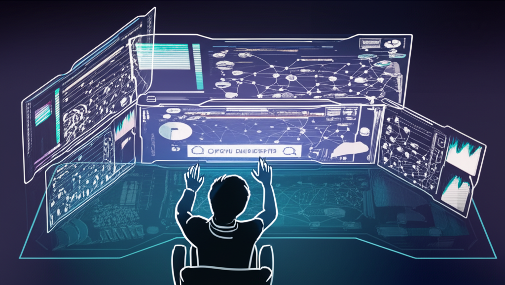 Специалист анализирует данные на экране, чтобы скачать открытые датасеты для своего проекта.