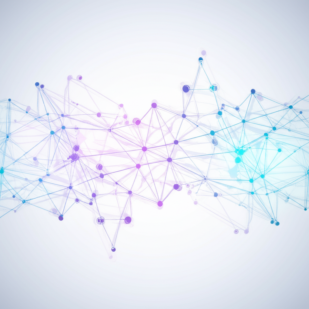 Абстрактная визуализация структурированной информации, представляющая датасеты для анализа.