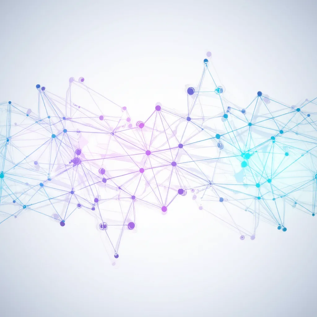 Абстрактная визуализация структурированной информации, представляющая датасеты для анализа.