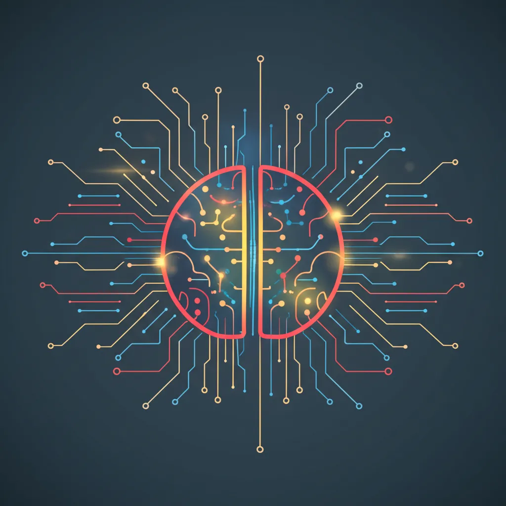 Абстрактная нейронная сеть, иллюстрирующая Google AI подход к искусственному интеллекту