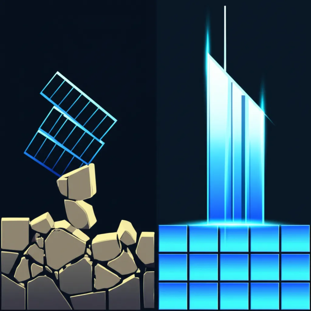 Концептуальное изображение, где готовность данных показана как прочный фундамент для успешного бизнеса.