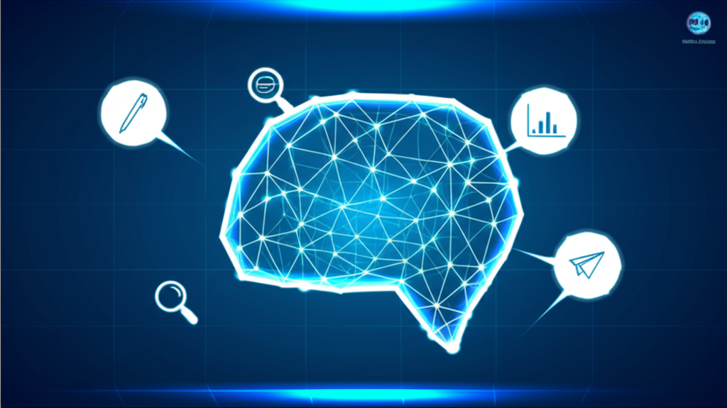 Инфографика, демонстрирующая ключевые инструменты контент маркетинга для успеха 2025 на цифровом интерфейсе.