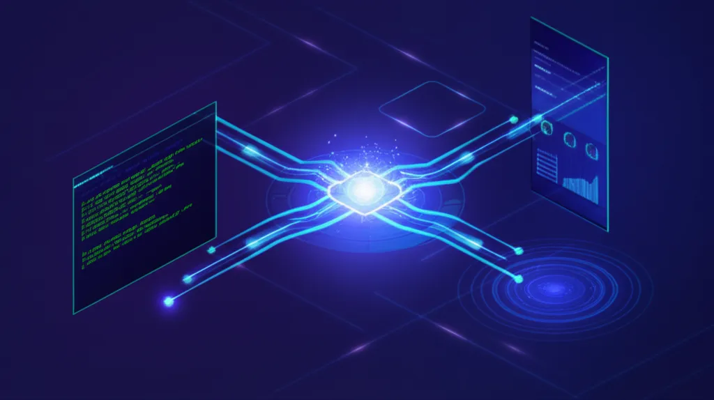 Схематичное изображение взаимодействия gemini cli с web mcp server для интеллектуальной автоматизации задач.