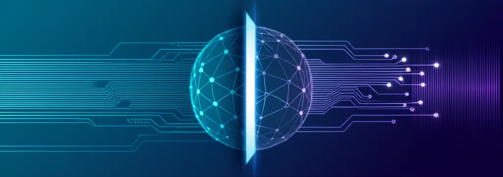 Абстрактная визуализация процесса, где интернет парсинг преобразует хаотичные данные в структурированную информацию.