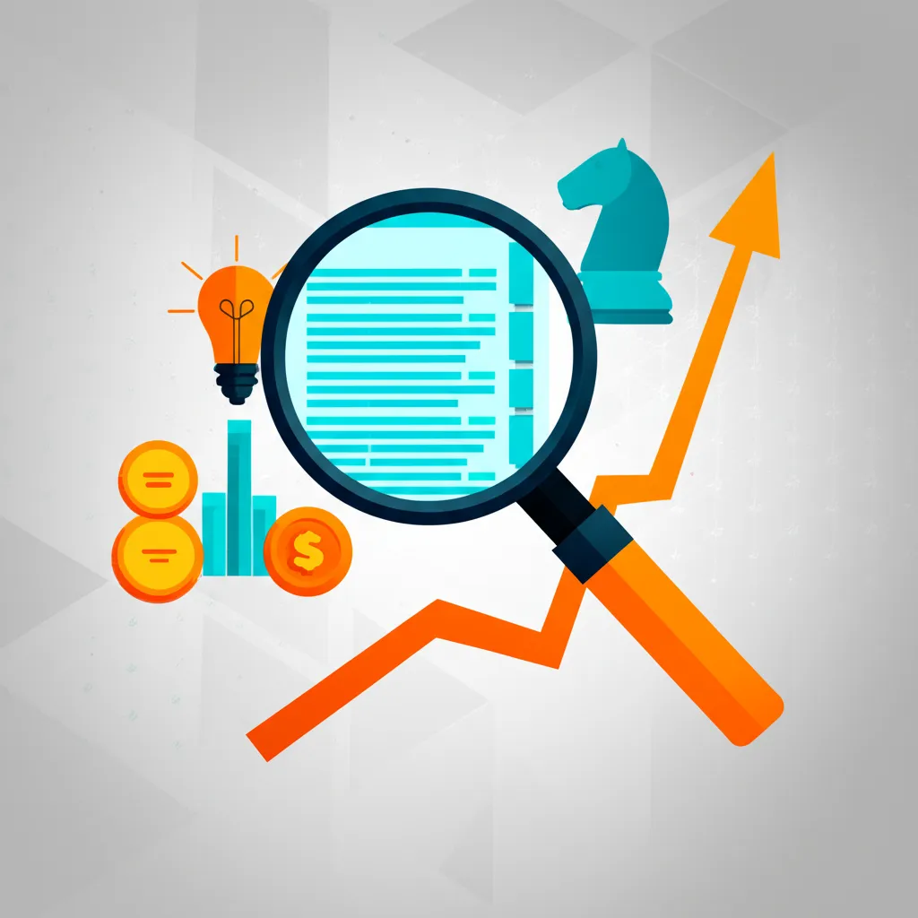 Инфографика, иллюстрирующая исследование ключевых слов PPC руководство: анализ данных и выбор стратегии.