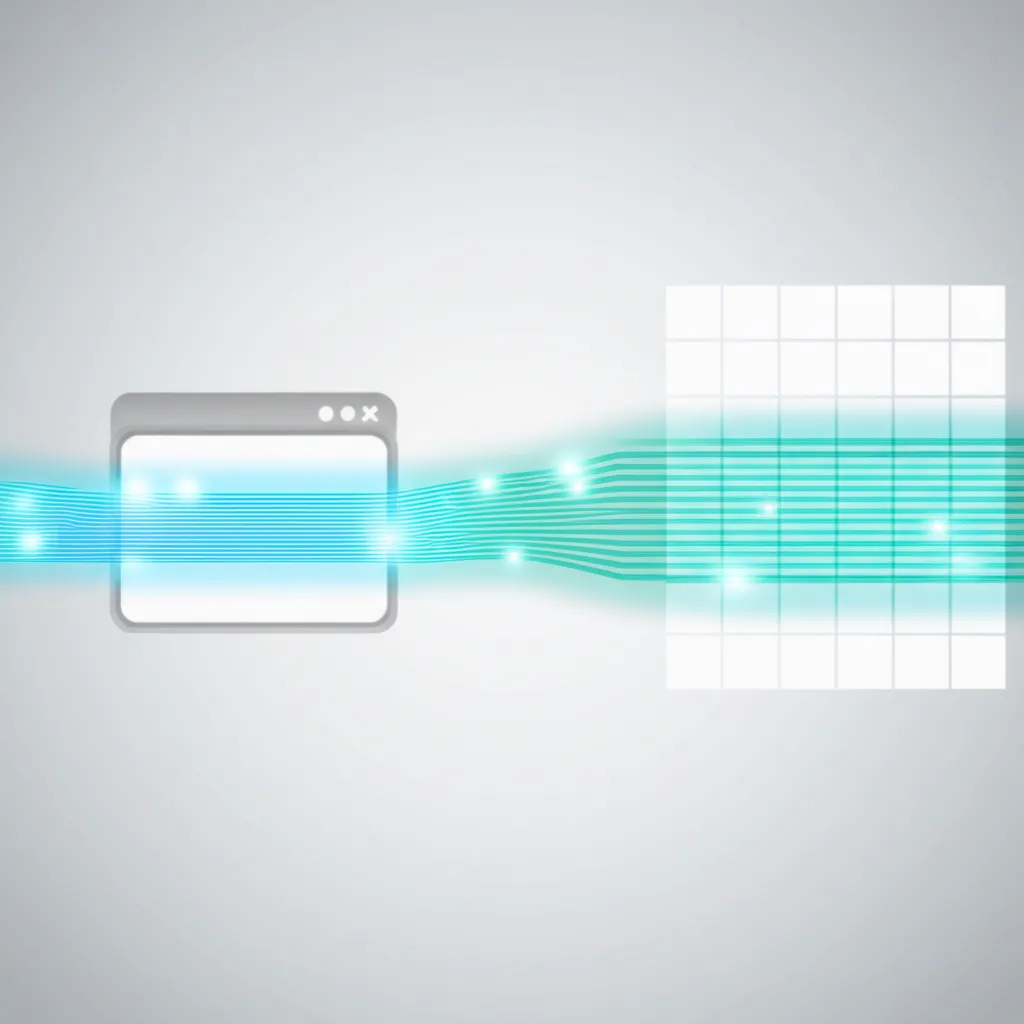 Иллюстрация процесса, как извлечь данные Scraping Browser и структурировать их.