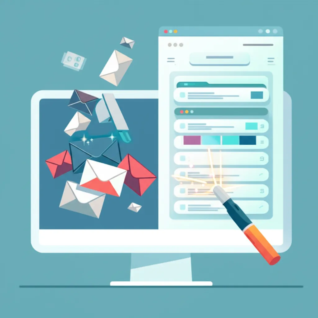 Современный интерфейс, демонстрирующий эффективную работу приложения для очистки почтового ящика.