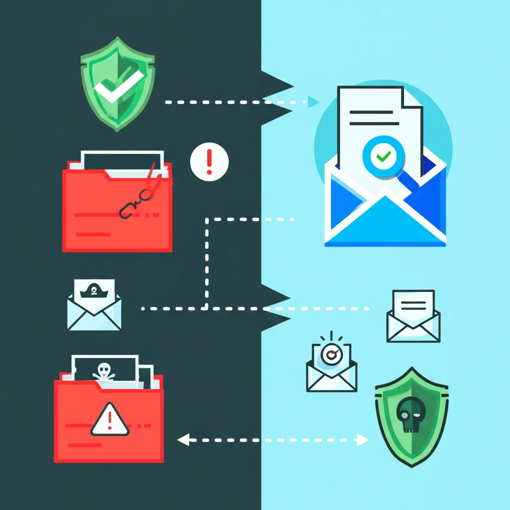 Инфографика, демонстрирующая, как не попадать в спам b2b рассылки, через правильные и неправильные действия.