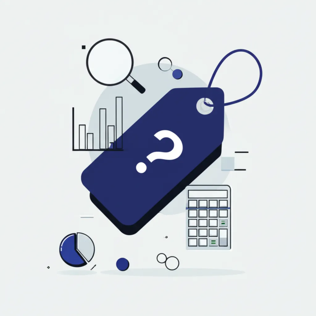 Иллюстрация, показывающая, как определить цену на товар или услугу с помощью анализа данных.