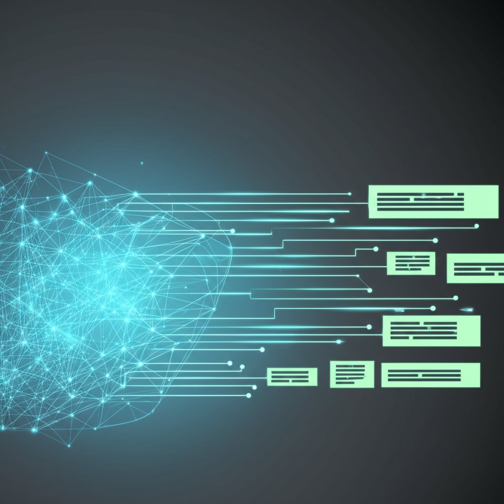 Абстрактная схема, показывающая, как парсить данные из сети в структурированные массивы
