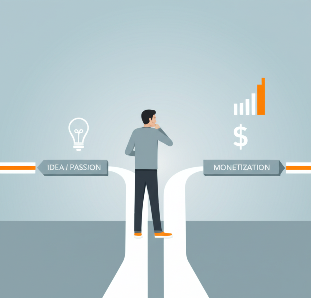 Человек анализирует разные факторы, чтобы выбрать тему сайта для бизнеса