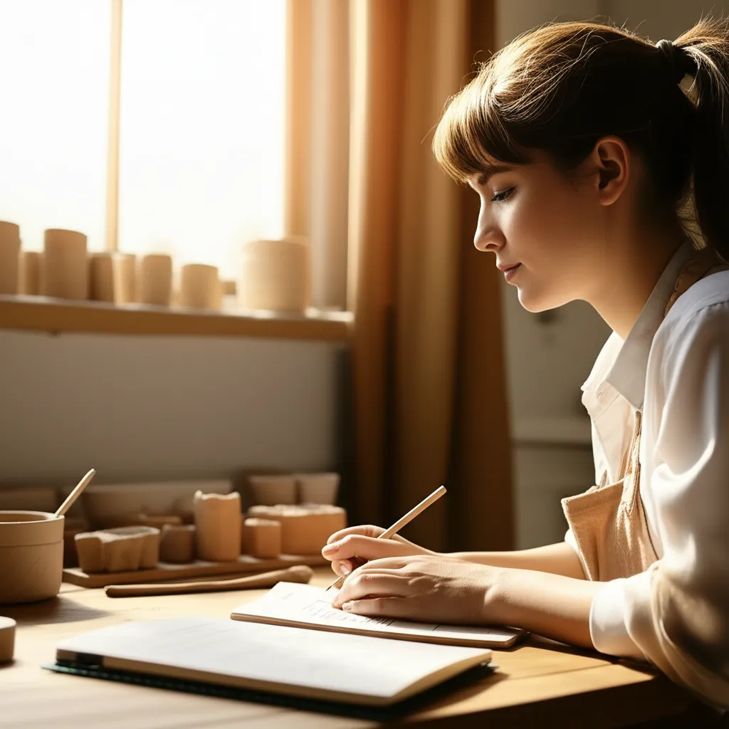 Предприниматель планирует, как сделать хорошую рекламу для малого бизнеса в своем офисе.