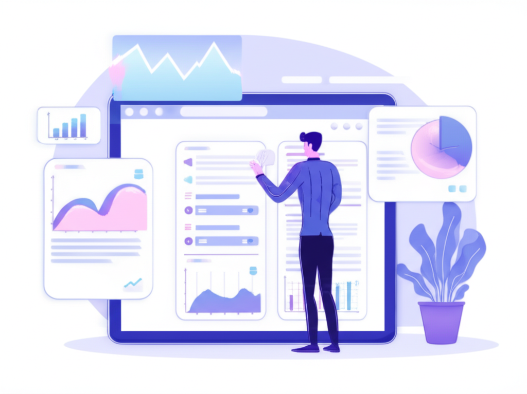 Предприниматель выбирает лучшее программное обеспечение баз данных для малого бизнеса на планшете