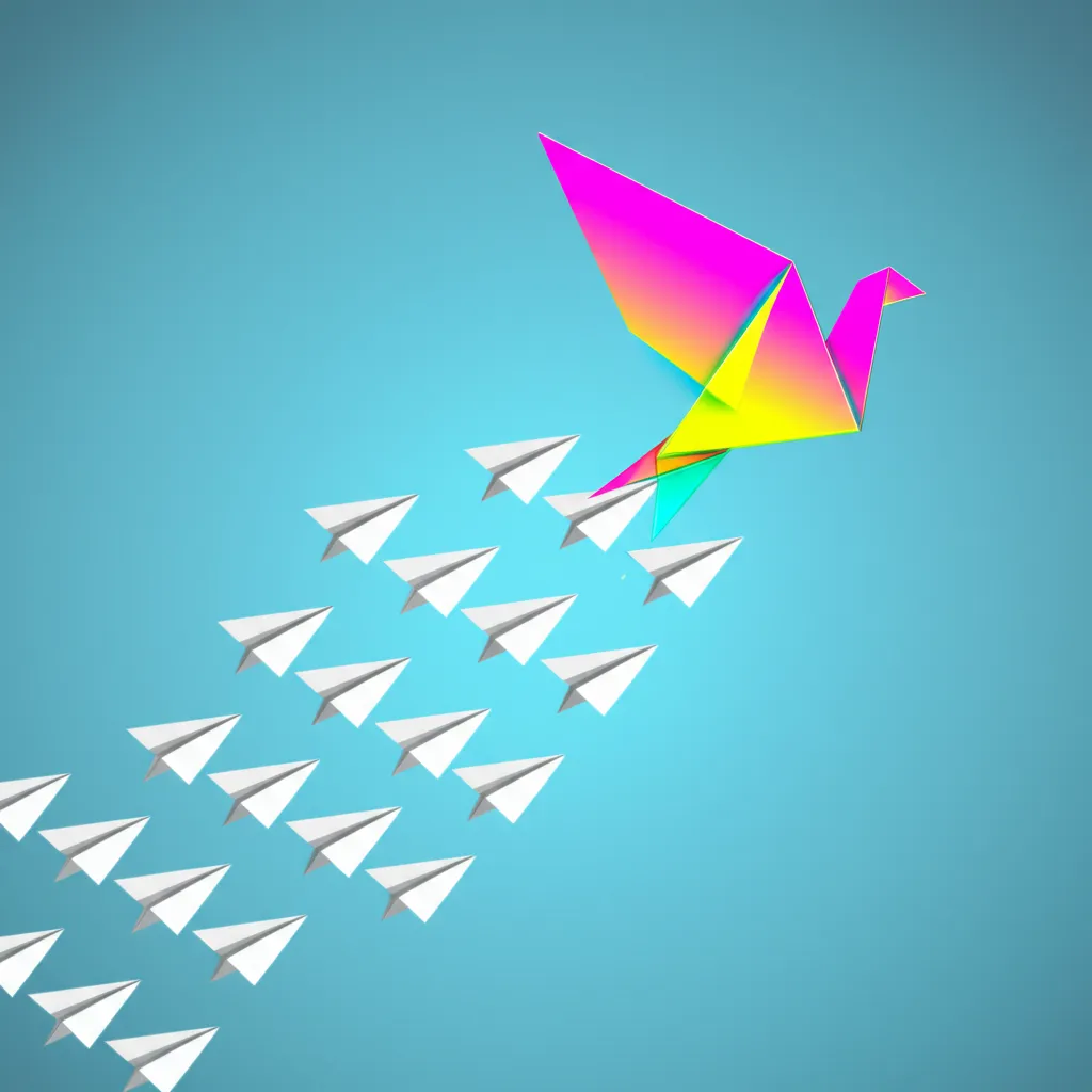 Схема, показывающая, как выделиться в маркетинге с помощью нестандартных подходов и сильного бренда.