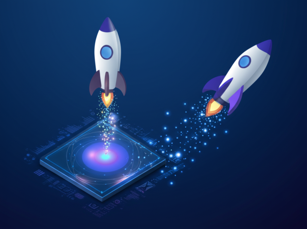 Инфографика, иллюстрирующая этапы, как запустить продукт от идеи до выхода на рынок.